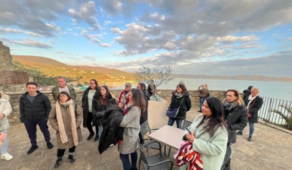 The arrival in Passignano